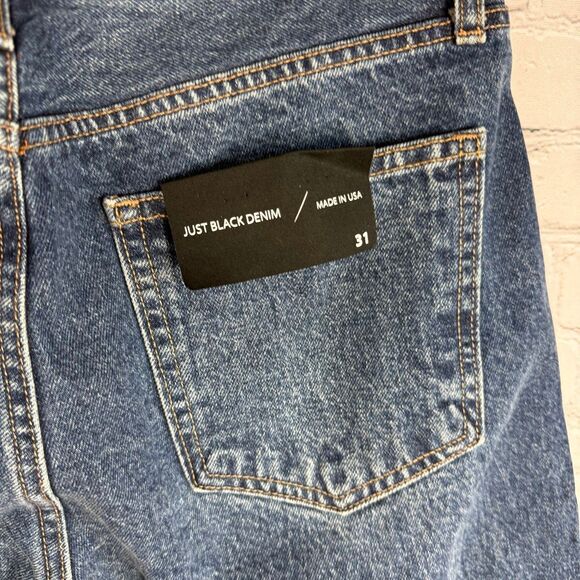 Just Black Full Length High Rise Straight Leg Jeans Size 31 - Picture 7 of 9